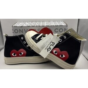 Converse x Comme des Garçons PLAY Chuck 70 High Top Sneakers Mens 6 Womens 8 NIB